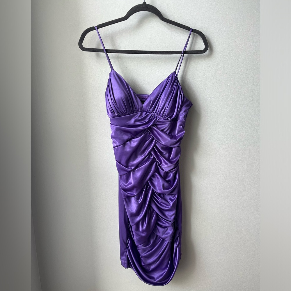 City Triangle Purple Mini Dress Size Large - Picture 1 of 4